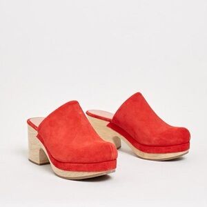Rachel Comey Bose Clog Heels - Red Suede - 5.5